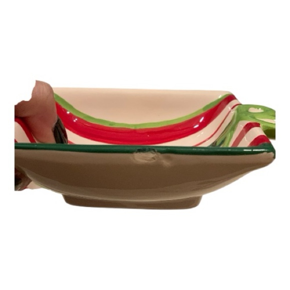Festive Gift-Shaped Holiday Ceramic Christmas Plates Set of 3‎ Hand Painted - Picture 9 of 10